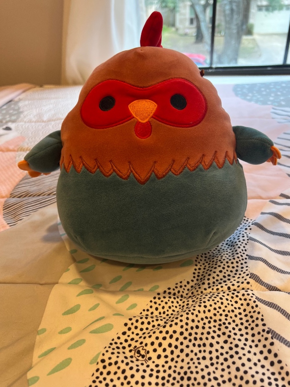 Squishmallows Reed the Rooster 12” Brown Teal Chicken Plush